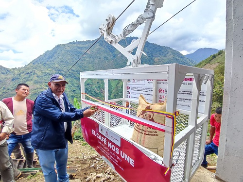 En Inzá se inauguró el primer cable carga cafetero - Comité de Cafeteros del Cauca En Inzá se inauguró el primer cable carga cafetero - Comité de Cafeteros del Cauca