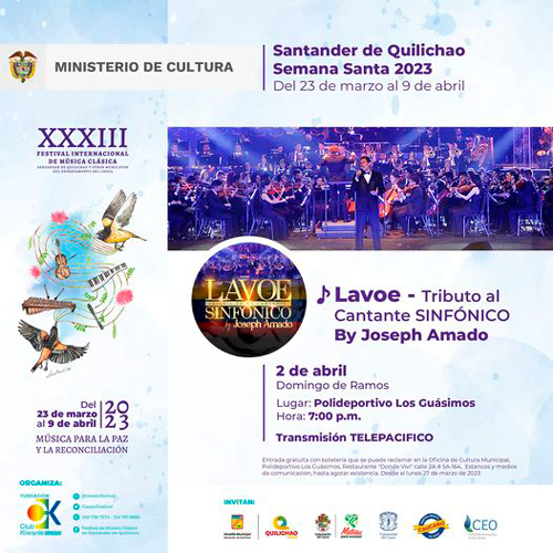 Música clásica y homenaje a Héctor Lavoe en Quilichao