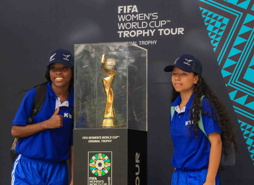 bienvenida al trofeo del Mundial Femenino de la FIFA 2023 bienvenida al trofeo del Mundial Femenino de la FIFA 2023