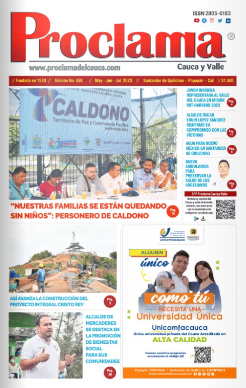 En circulación Edición Impresa #458 de Proclama Cauca y Valle En circulación Edición Impresa #458 de Proclama Cauca y Valle
