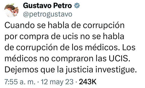 Gobierno Nacional anuncia investigaciones por "negocios Covid" Gobierno Nacional anuncia investigaciones por "negocios Covid"