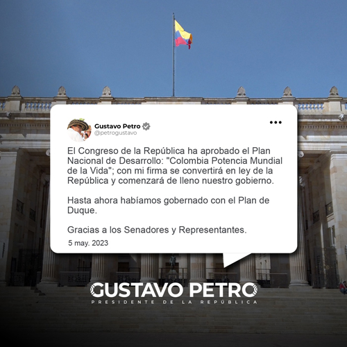 Proyecto universitario en Plan de Desarrollo Nacional