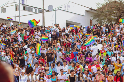 La marcha LGBTIQ+ recorrió las calles de Popayán.