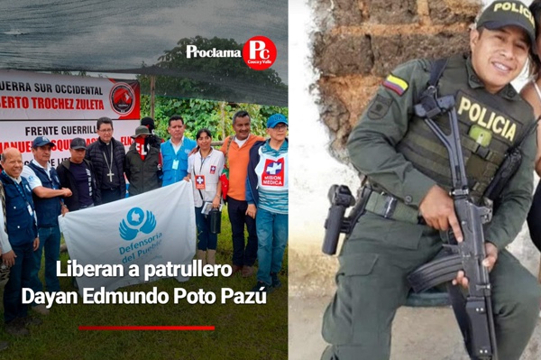 Liberado el policía Poto Pazu en sur del Cauca