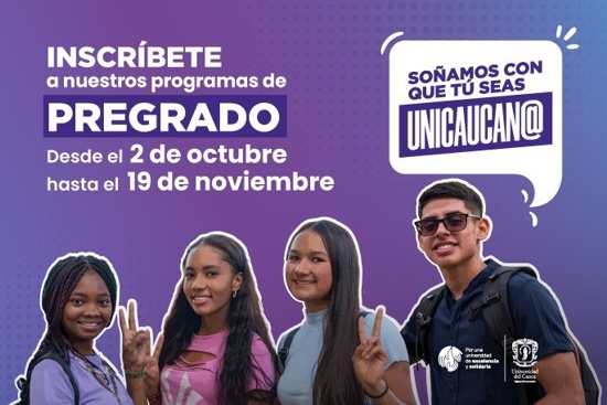 Estamos en inscripciones para ingresar a la Unicauca