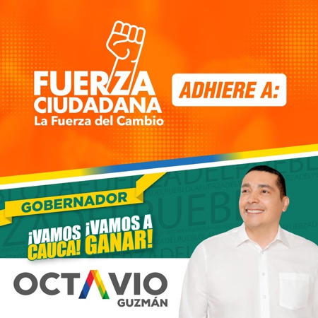 Fuerza Ciudadana adhiere a Ocatvio Guzmán como su candidato a la Gobernación del Cauca Fuerza Ciudadana adhiere a Ocatvio Guzmán como su candidato a la Gobernación del Cauca