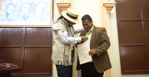 Asamblea reconoce gestión de alcalde de Caldono