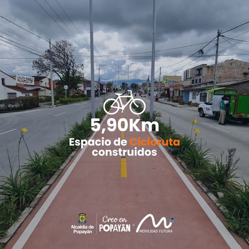 Movilidad Futura impulsa la vida digna con 5.90 Km de ciclorutas