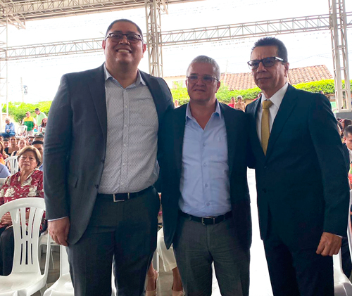William Palomino, ex alcalde de La Unión; Diego Mosquera, diputado del Valle del Cauca y Germán Villaquirán alcalde de La Unión.