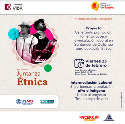 Juntanza Étnica impulsa acceso laboral en Santander