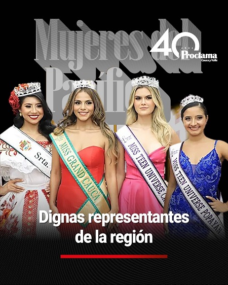 Imposición de bandas a 4 representantes de la belleza caucana Imposición de bandas a 4 representantes de la belleza caucana