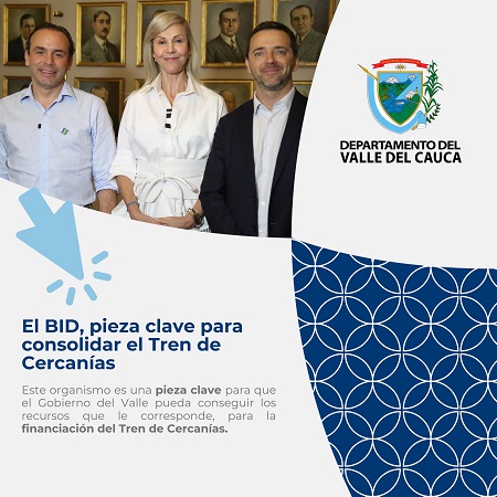 ¡Con el Banco Interamericano de Desarrollo como aliado el Tren de Cercanías será una realidad!🚆
La gobernadora Dilian Francisca Toro Torres se ha reunido con el Banco Interamericano de Desarrollo para avanzar en la financiación.