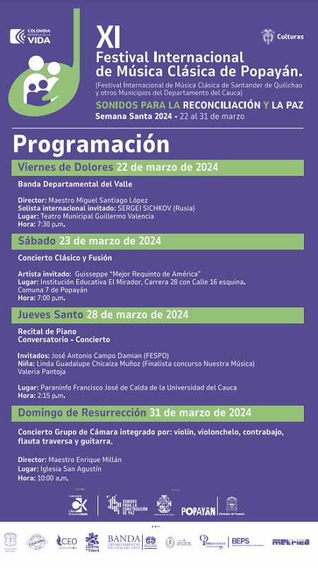 Festival de Música Clásica cautivará al Cauca con su brillante programación