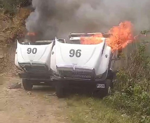 Incineran maquinaria en el sur del Cauca