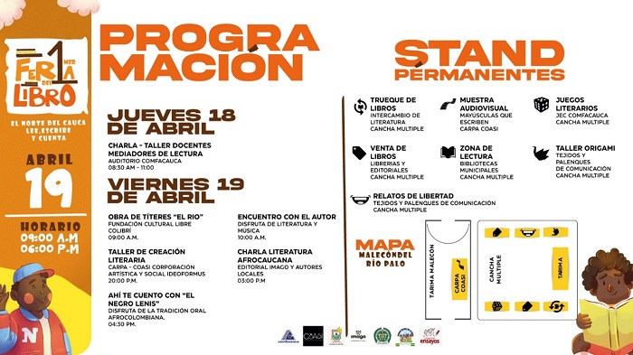 Primera Feria del Libro llega a Puerto Tejada: “El Norte del Cauca Lee, Escribe y Cuenta”. Primera Feria del Libro llega a Puerto Tejada: “El Norte del Cauca Lee, Escribe y Cuenta”.