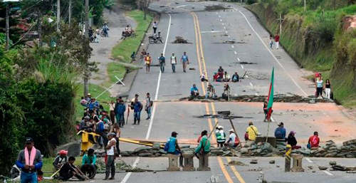 El Cauca bloqueos, dobles calzadas y puertos
