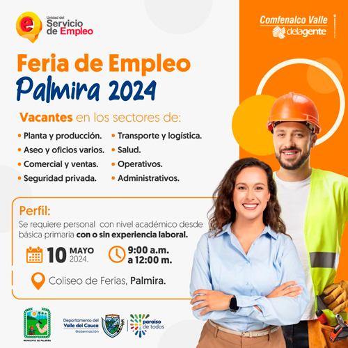 500 vacantes disponibles en Feria de Empleo de Palmira 500 vacantes disponibles en Feria de Empleo de Palmira