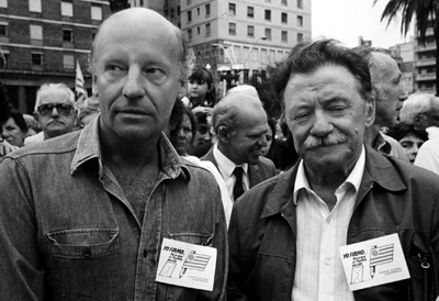 Eduardo Galeano y Mario Benedetti