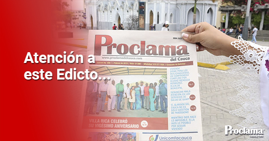 Atención, edicto trabajador fallecido