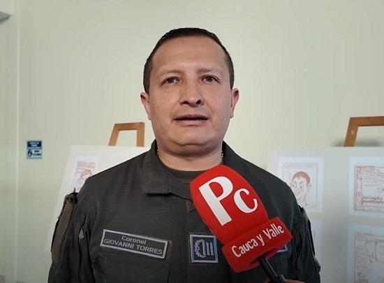 Coronel Giovanni Enrique Torres, comandante de la Policía Cauca