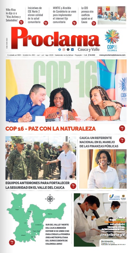 En circulación Edición Impresa No. 469 de Proclama Cauca y Valle En circulación Edición Impresa No. 469 de Proclama Cauca y Valle