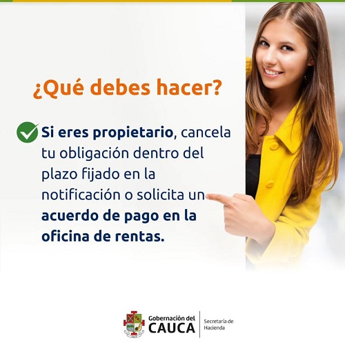 Gobernación del Cauca llama a los ciudadanos a atender Emplazamientos por impuesto automotor