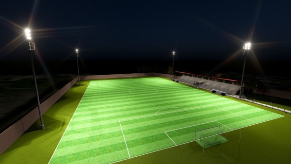 Alcalde Adrián Díaz impulsa proyecto de iluminación para el Estadio Municipal de Corinto