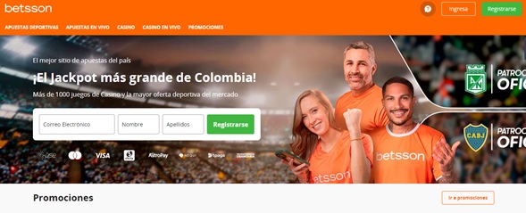 Betsson casa de apuesta con licencia en Colombia.