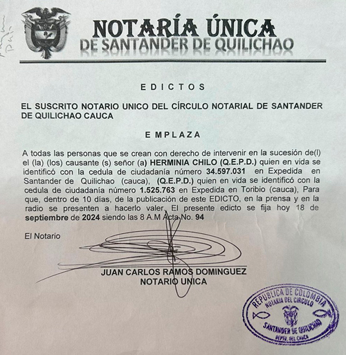 EDICTO POR EMPLAZAMIENTO