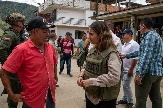 Laura Sarabia: visita de ministros a El Plateado recupera confianza Laura Sarabia: visita de ministros a El Plateado recupera confianza