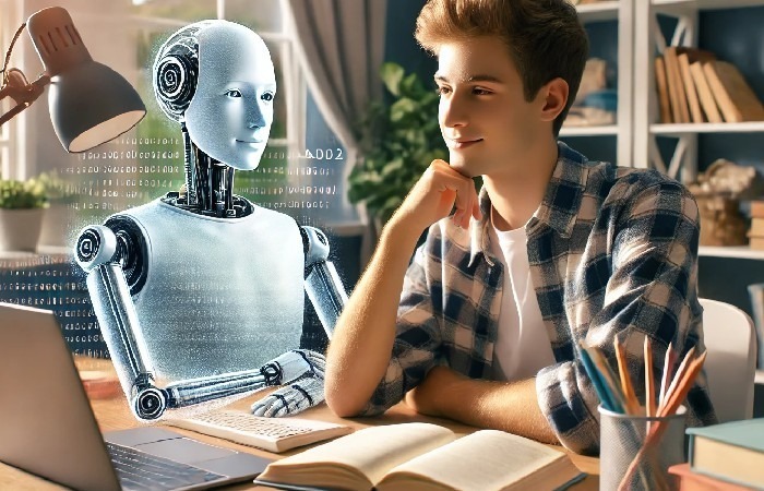 estudiante que deja que la Inteligencia Artificial haga sus tareas estudiante que deja que la Inteligencia Artificial haga sus tareas