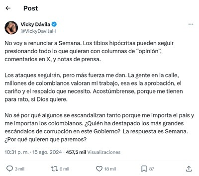 ¡Que el Milagroso de Buga nos proteja de Vicky Dávila!