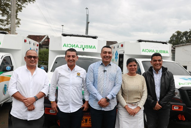 Popayán fortalece su sistema de salud con la llegada de nuevas ambulancias Popayán fortalece su sistema de salud con la llegada de nuevas ambulancias