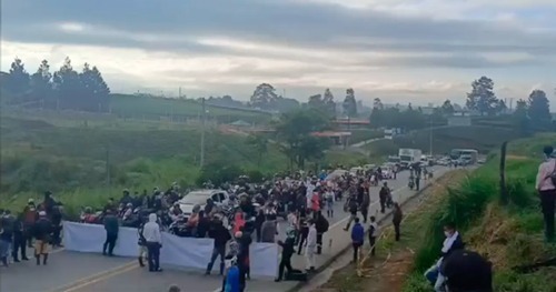 Protesta de las comunidades del Cañón de Micay