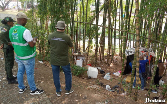 Desmantelan asentamientos ilegales en el río Cali