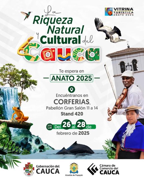 El Cauca está listo para brillar en la Vitrina Turística ANATO 2025 El Cauca está listo para brillar en la Vitrina Turística ANATO 2025