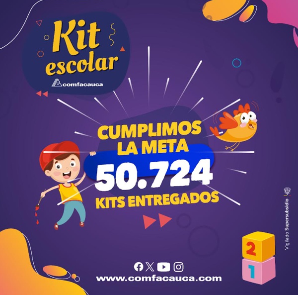 Comfacauca entregó más de 50 mil kits escolares en todo el departamento Comfacauca entregó más de 50 mil kits escolares en todo el departamento