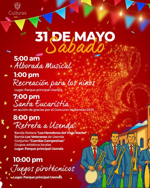 Bandas Fiesteras resonarán en Usenda