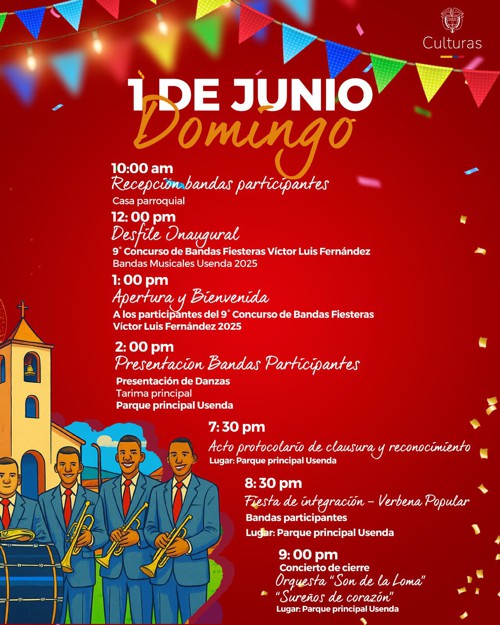 Bandas Fiesteras resonarán en Usenda