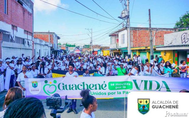 Guachené marcha por la paz y exige inversión social Guachené marcha por la paz y exige inversión social