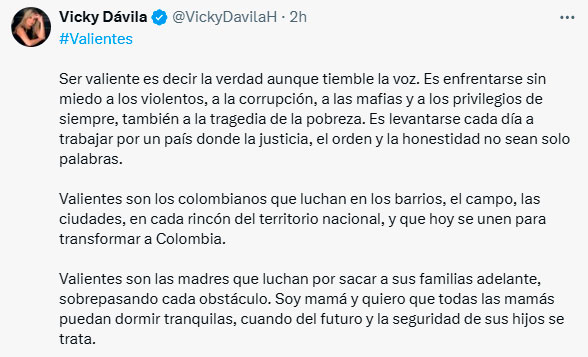 Arranca la carrera presidencial de Vicky Dávila Arranca la carrera presidencial de Vicky Dávila