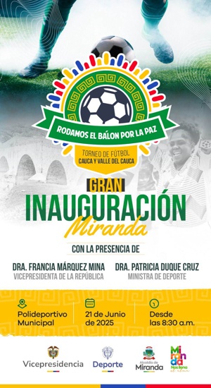 Vicepresidenta pondrá a rodar el balón de la paz en Miranda