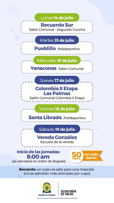 Esterilización gratuita para perros y gatos en Popayán Esterilización gratuita para perros y gatos en Popayán