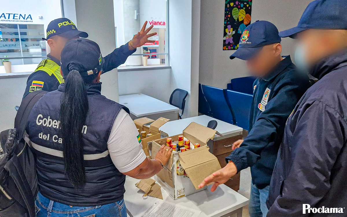 Incautan licor de contrabando en aeropuerto de Popayán