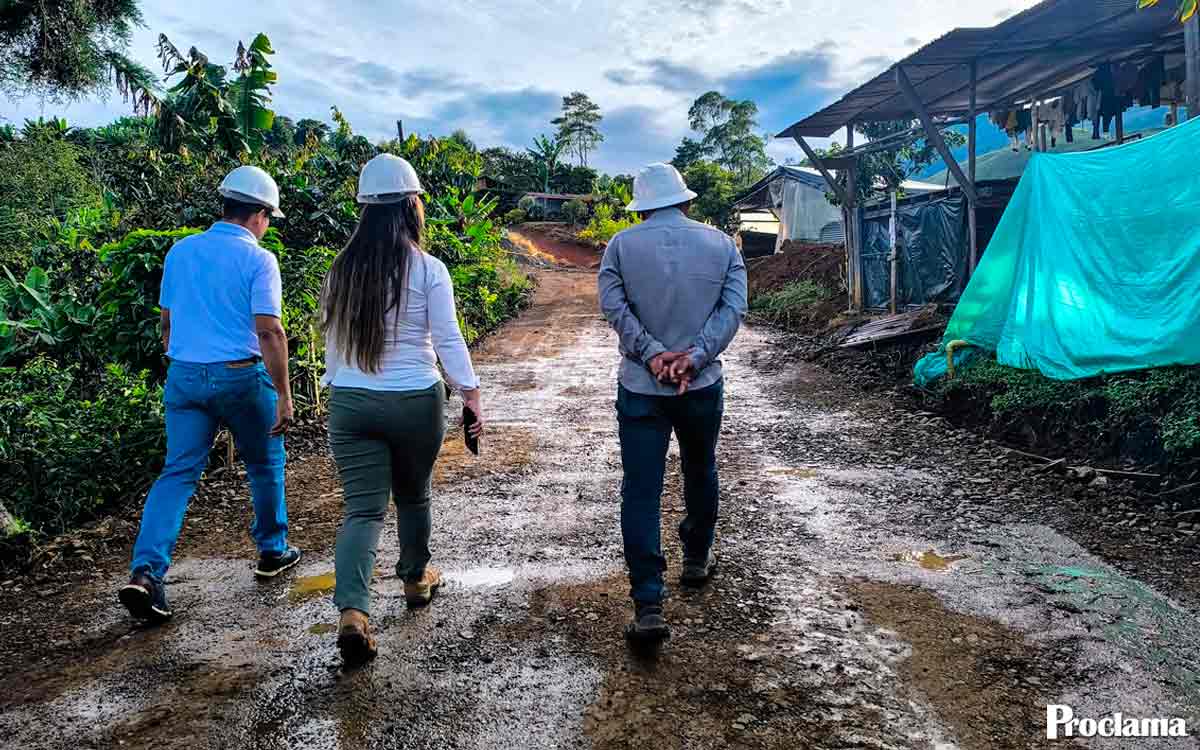 Caloto construye placa huella en la vereda El Pedregal