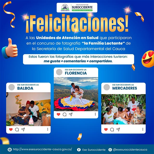 ESE Suroccidente hace reconocimiento a la lactancia materna ESE Suroccidente hace reconocimiento a la lactancia materna