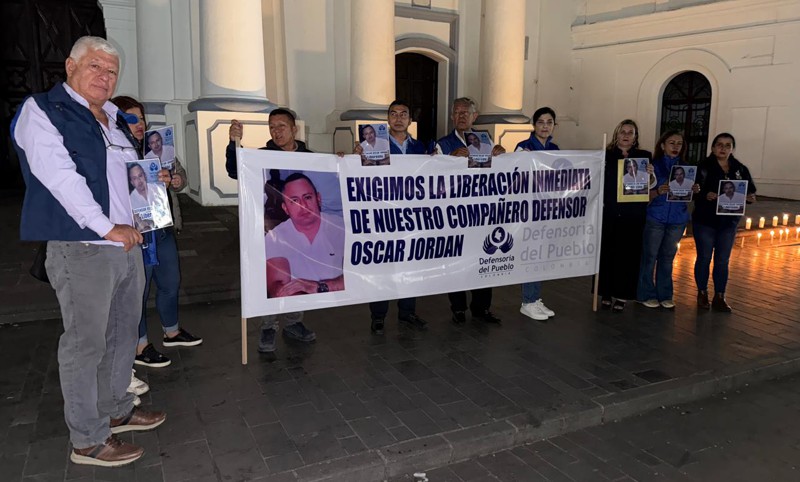 Abogados realizan velatón en Popayán por libertad de Óscar Jordán Camacho