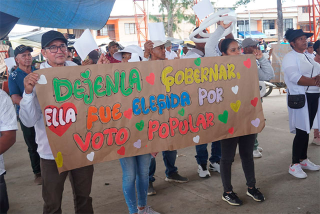 Cajibío marcha por la liberación de su alcaldesa Cajibío marcha por la liberación de su alcaldesa