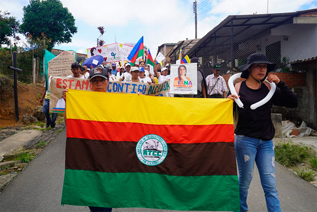 Cajibío marcha por la liberación de su alcaldesa Cajibío marcha por la liberación de su alcaldesa