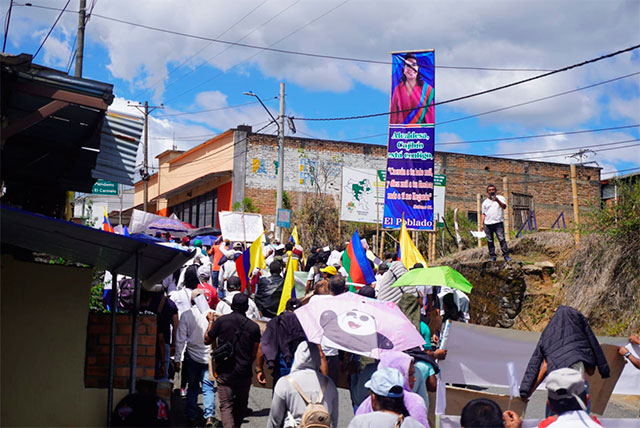 Cajibío marcha por la liberación de su alcaldesa Cajibío marcha por la liberación de su alcaldesa